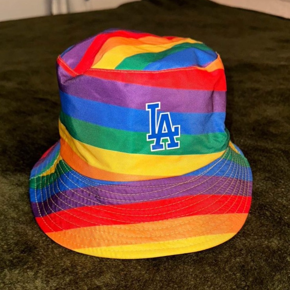 LA Dodgers Pride Bucket hat - rainbow